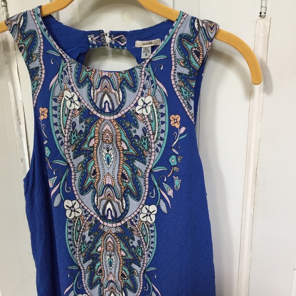 Ecote' Blue Boho Sleeveless Mini Dress - Picture 9 of 13